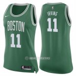 Camiseta Mujer Boston Celtics Nike Icon Kyrie Irving #11 2017-18 Verde