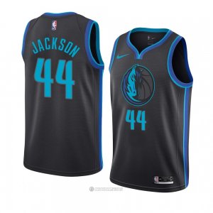 Camiseta Dallas Mavericks Justin Jackson #44 Ciudad 2018-19 Azul
