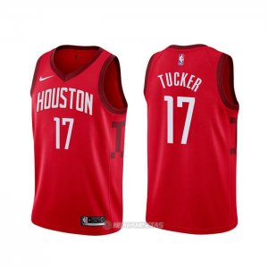 Camiseta Houston Rockets P.j. Tucker #17 Earned Rojo