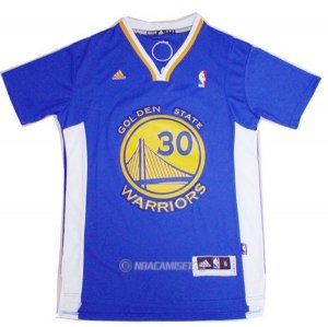 Camiseta Autentico Manga Corta Golden State Warriors Curry N0 30 Azul