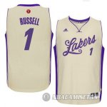 Camiseta Los Angeles Lakers Russell Navidad #1 Blanco