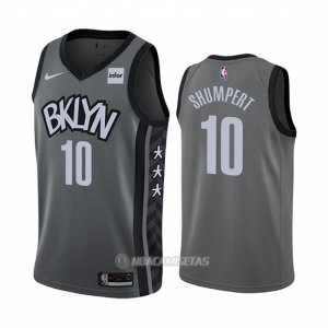 Camiseta Brooklyn Nets Iman Shumpert #10 Statement Edition Gris