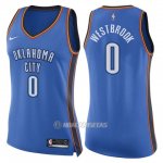 Camiseta Mujer Oklahoma City Thunder Nike Icon Russell Westbrook #0 2017-18 Azul