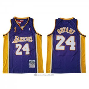Camiseta Los Angeles Lakers Kobe Bryant #24 2009 Finals Violeta