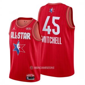 Camiseta All Star 2020 Utah Jazz Donovan Mitchell #45 Rojo