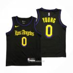 Camiseta Los Angeles Lakers Nick Young #0 Ciudad 2019-20 Negro