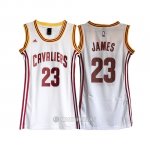 Camiseta Mujer Cleveland Cavaliers James #23 Blanco
