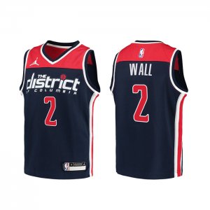 Camiseta Ni#Washington Wizards John Wall #2 Association 2020-21 Azul