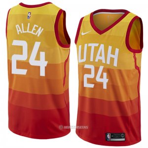 Camisetason Utah Jazz Grayson Allen #24 Ciudad 2018 Amarillo