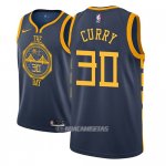 Camiseta Golden State Warriors Stephen Curry #30 Ciudad 2018-19 Azul
