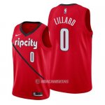 Camiseta Portland Trail Blazers Damian Lillard #0 Earned 2019 Rojo