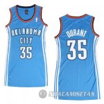 Camiseta Mujer de Durant Oklahoma City Thunder #35 Azul
