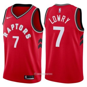 Camiseta Autentico Toronto Raptors Lowry #7 2017-18 Rojo