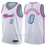 Camiseta Miami Heat Josh Richardson #0 Ciudad 2017-18 Blanco