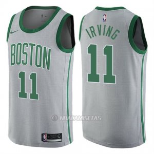 Camiseta Boston Celtics Ciudad Kyrie Irving #11 Gris