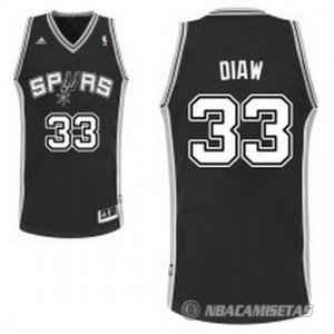 Camiseta Negro Diaw San Antonio Spurs Revolution 30