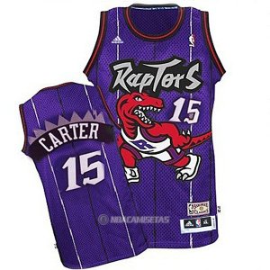 Camiseta Autentico Toronto Raptors Carter #15 Violeta