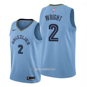 Camiseta Memphis Grizzlies Delon Wright #2 Statement Azul