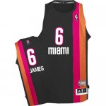 Camiseta ABA de James Miami Heat #6 Negro