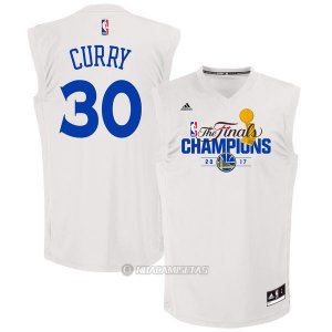 Camiseta Campeon Final Golden State Warriors Curry 2017 Blanco