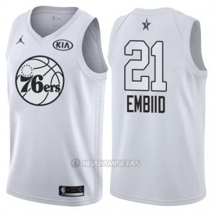 Camiseta All Star 2018 76ers Joel Embiid #21 Blanco