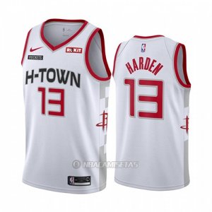 Camiseta Houston Rockets James Harden #13 Ciudad 2019-20 Blanco