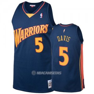 Camiseta Golden State Warriors Baron Davis #5 2009-10 Hardwood Classics Azul