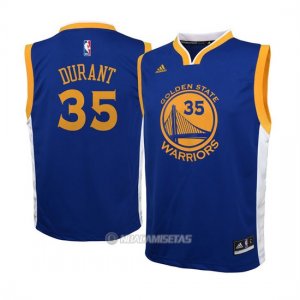 Camiseta Autentico Nino Golden State Warriors Durant #35 Azul