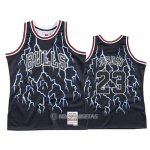Camiseta Lightning Chicago Bulls Michael Jordan #23 Negro