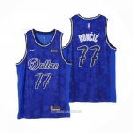 Camiseta Dallas Mavericks Luka Doncic #77 Fashion Royalty Azul