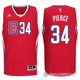 Camiseta Los Angeles Clippers Pierce #34 Rojo