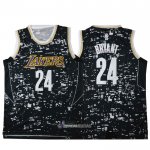 Camiseta Luces de la ciudad Los Angeles Lakers Kobe Bryant #24 Negro