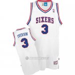 Camiseta Philadelphia 76ers Allen Iverson #3 Retro Blanco