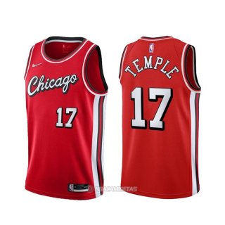 Camiseta Chicago Bulls Garrett Temple #17 Ciudad 2021-22 Rojo