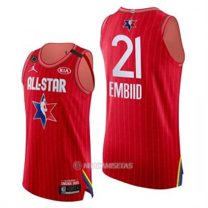 Camiseta All Star 2020 Eastern Conference Joel Embiid #21 Rojo