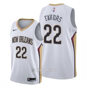 Camiseta New Orleans Pelicans Derrick Favors #22 Association Blanco