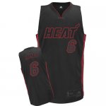 Camiseta alternativa de James Miami Heat #6 Negro