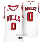 Camiseta Chicago Bulls Brooks #0 Blanco