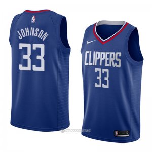Camiseta Los Angeles Clippers Wesley Johnson #33 Icon 2018 Azul
