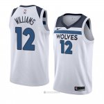 Camiseta Minnesota Timberwolves C. J. Williams #12 Association 2018 Blanco