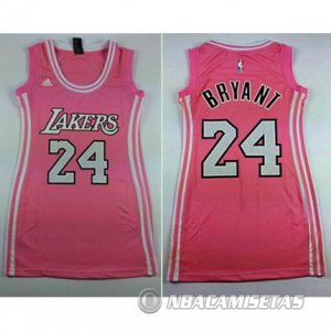 Camiseta Mujer de Bryant Los Angeles Lakers #24 Rosa