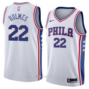 Camiseta Philadelphia 76ers Richaun Holmes #22 Association 2018 Blanco