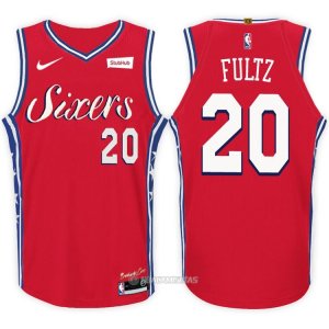 Camiseta Autentico Philadelphia 76ers Fultz #20 2017-18 Rojo