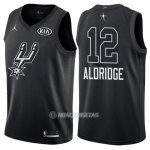 Camiseta All Star 2018 Spurs Lamarcus Aldridge #12 Negro