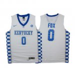 Camiseta NCAA Kentucky Wildcats Fox #0 Blanco