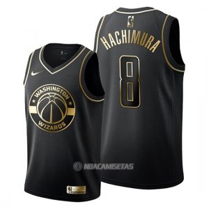 Camiseta Golden Edition Washington Wizards Rui Hachimura #8 Negro