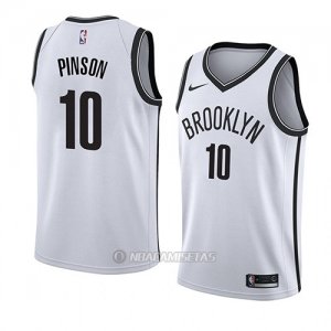 Camiseta Brooklyn Nets Theo Pinson #10 Association 2018 Blanco