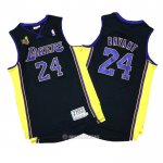 Camiseta Los Angeles Lakers Kobe Bryant #24 2009-10 Finals Negro