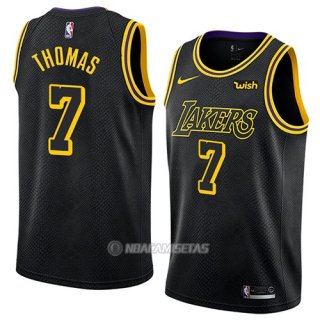 Camiseta Los Angeles Lakers Isaiah Thomas #7 Ciudad 2018 Negro