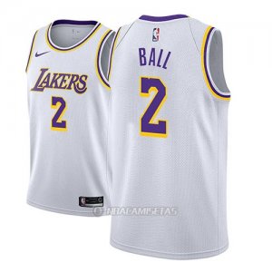 Camiseta Los Angeles Lakers Lonzo Ball #2 Association 2018-19 Blanco